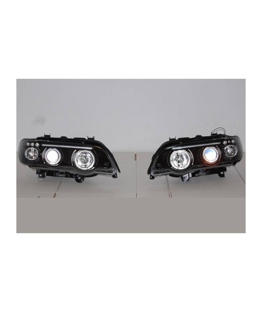 Set De Phares Avant Angel Eyes BMW X5 2001 Noir En savoir plus