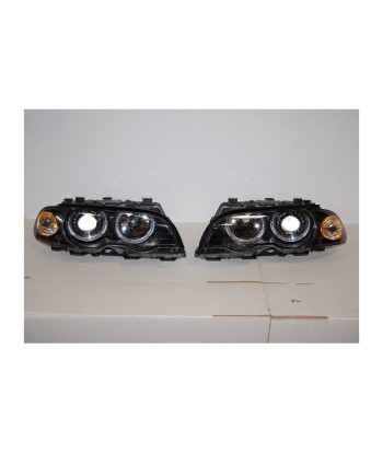 Set De Phares Avant Angel Eyes BMW E46 1999-2002 2-Porte Noir Véritable concentré