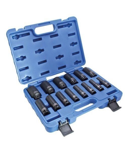 Jeu de douilles à percussion Gearlock 14pc 1/2" Drive 10-32mm, 12 points ou a consommer sur place