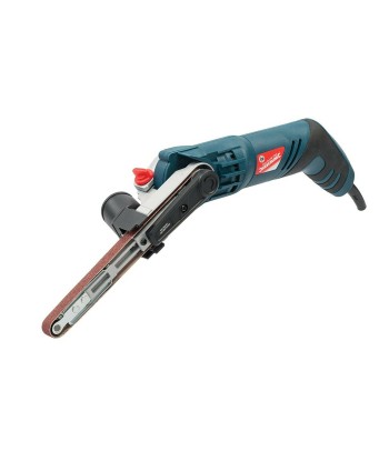 Lime électrique 13 mm, 260 W  avec 5 bandes abrasives 13mm x 457mm/grain 80 français