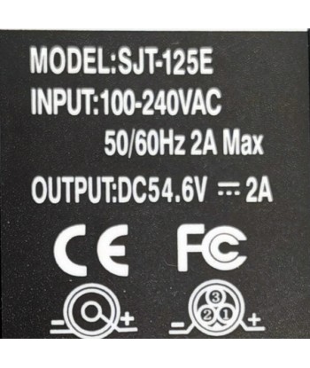 chargeur 54.6V pour batterie 48V 2A-3A DC ou a consommer sur place