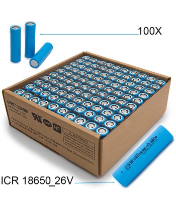 Cellule Lí-ION EVE ICR18650-26V 2550mAh – 7.65A – en ligne des produits 