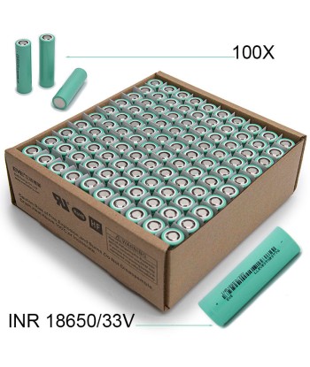 Cellule Li-ION EVE ICR18650-33V 3100mAh – 10A – BOITE DE 100 UNITÉS. pour bénéficier 