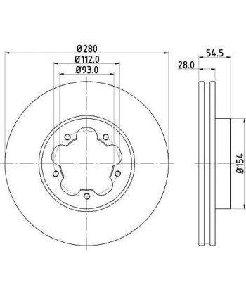 2x Disques de freins Pagid 54518PRO pour Ford Transit  8DD 355 113-261 Paris Déstockage Promo