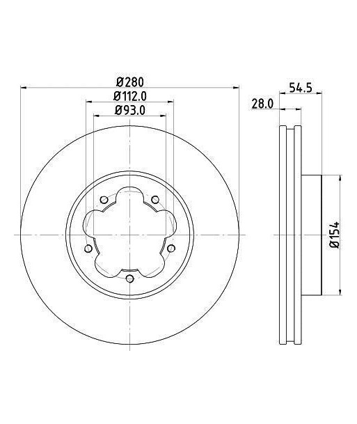 2x Disques de freins Pagid 54518PRO pour Ford Transit  8DD 355 113-261 Paris Déstockage Promo