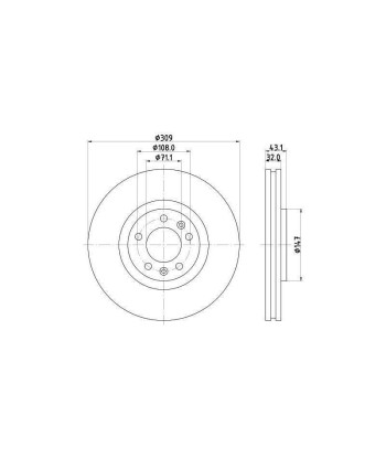 2x Disques de freins Pagid 50368 pour Peugeot 607 V6  8DD 355 108-421 50% de réduction en Octobre 2024