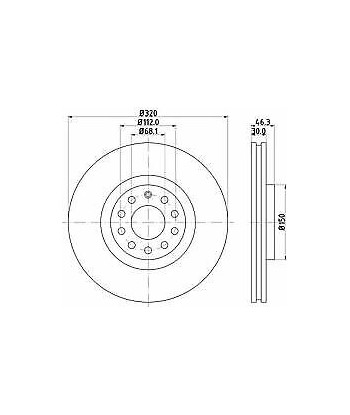 Disque de freins Pagid 50316 pour Audi A4 Avant A6 Avant Allroad Seat Exeo 2 - 3 jours ouvrés.