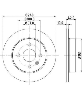 2x Disques de freins Pagid 52432 pour Chevrolet Opel Astra....8DD 355 106-091 sur le site 