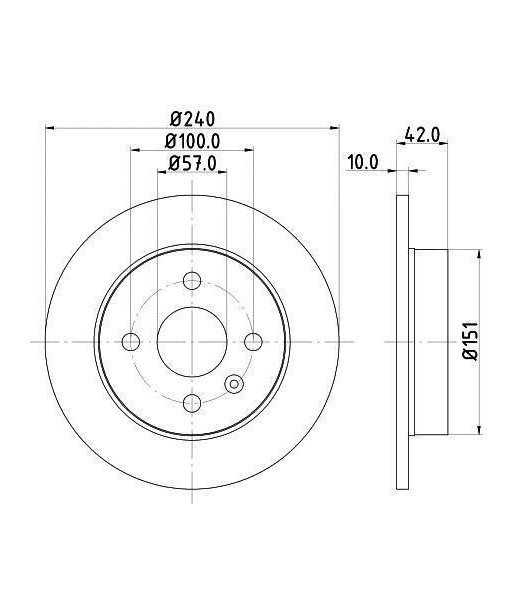 2x Disques de freins Pagid 52432 pour Chevrolet Opel Astra....8DD 355 106-091 sur le site 