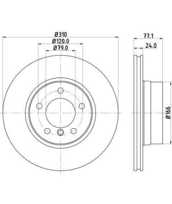 2x Disques de freins Pagid 54225 pour BMW 5/Touring  8DD 355 109-901 Véritable concentré