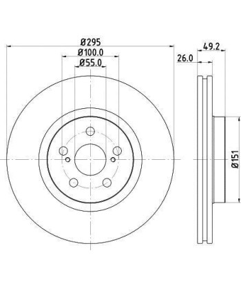 x Disques de freins Pagid 54356PRO pour Toyota Avensis 8DD 355 111-651 de votre