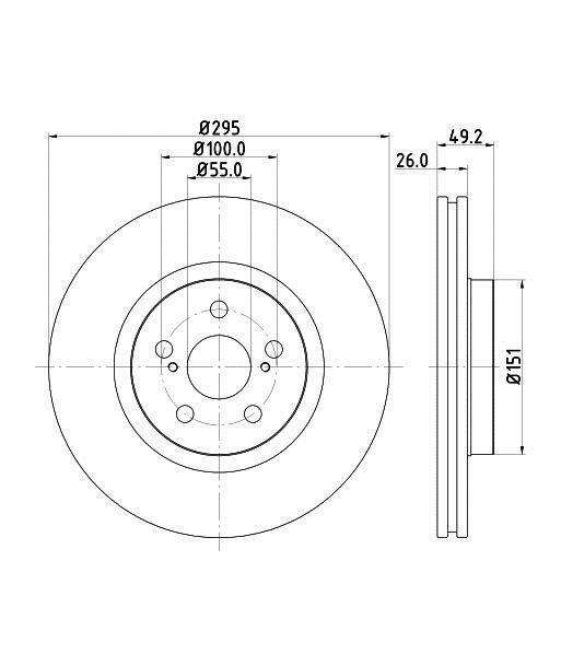 x Disques de freins Pagid 54356PRO pour Toyota Avensis 8DD 355 111-651 de votre